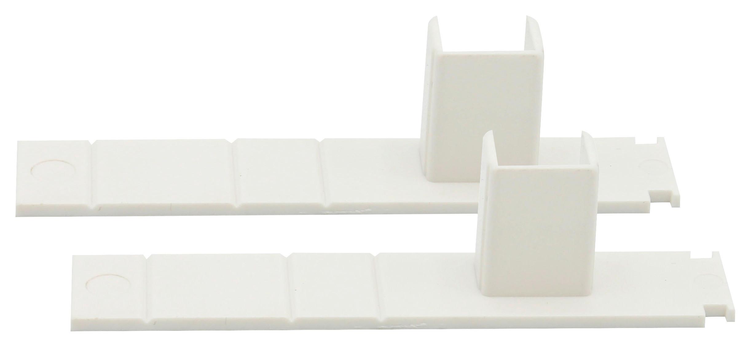 Seitendeckel Amelie Weiß, 2er Set - Weiß, Kunststoff (8.3/2.2/1.7cm) - Modern Living