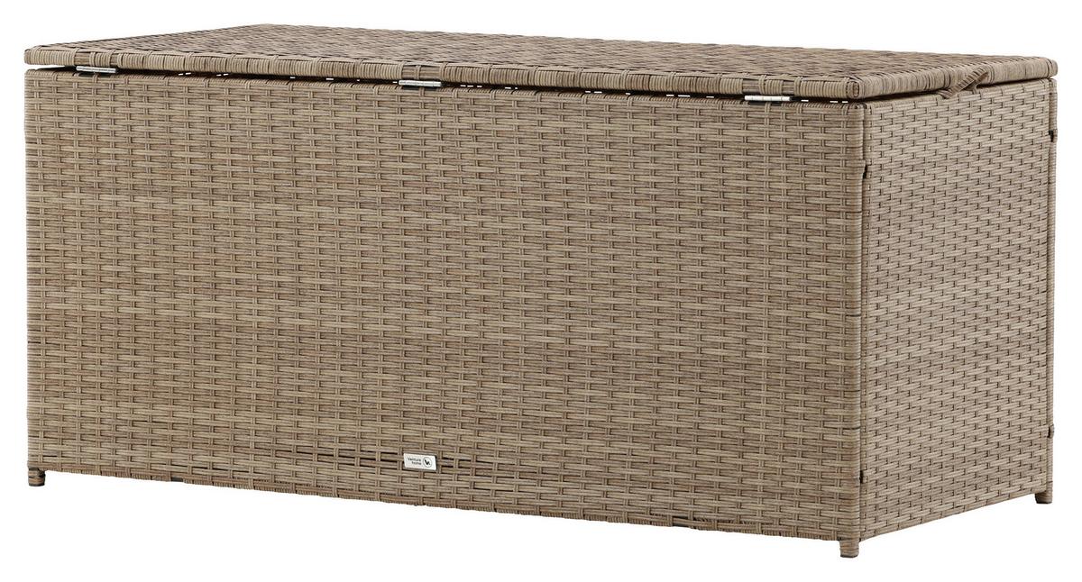 Kissenbox London ca. 130x60x60 cm Hellbraun - Hellbraun, KONVENTIONELL, Kunststoff (130/60/60cm) - Gardenson