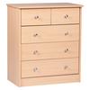 Kommode Pure ca. 60x70x35 cm Buchefarben - Silberfarben/Buchefarben, KONVENTIONELL, Holzwerkstoff/Metall (60/70/35cm) - MID.YOU