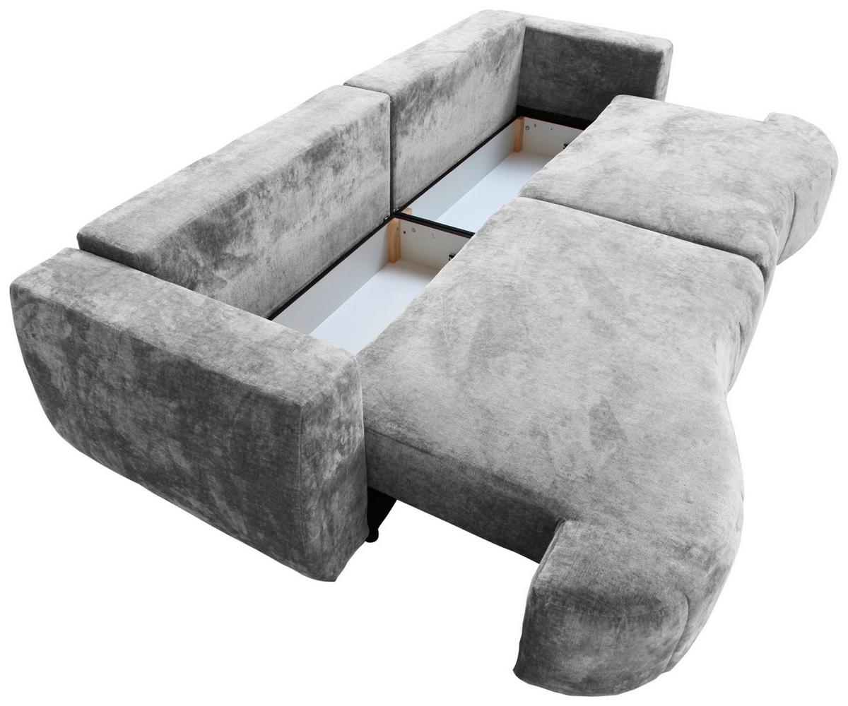 Mega Sofa Berg - siva/crna, Trend, tekstil/plastika (292/71-99/127cm) - Modern Living