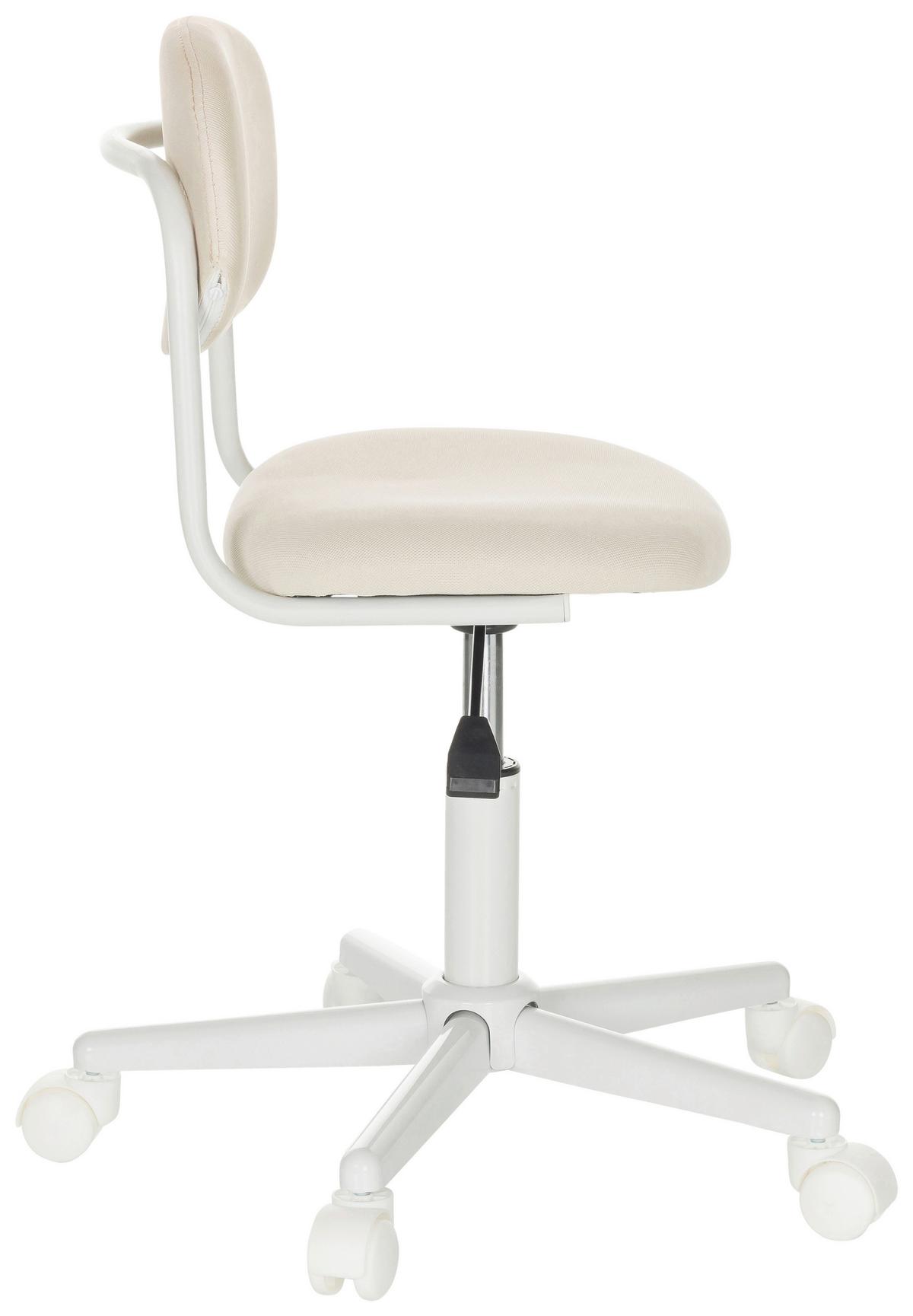 Otroški Vrtljivi Stol Kiddy Base I, Bež - bela/bež, Basics, umetna masa/tekstil (60/72-83/60cm) - MID.YOU
