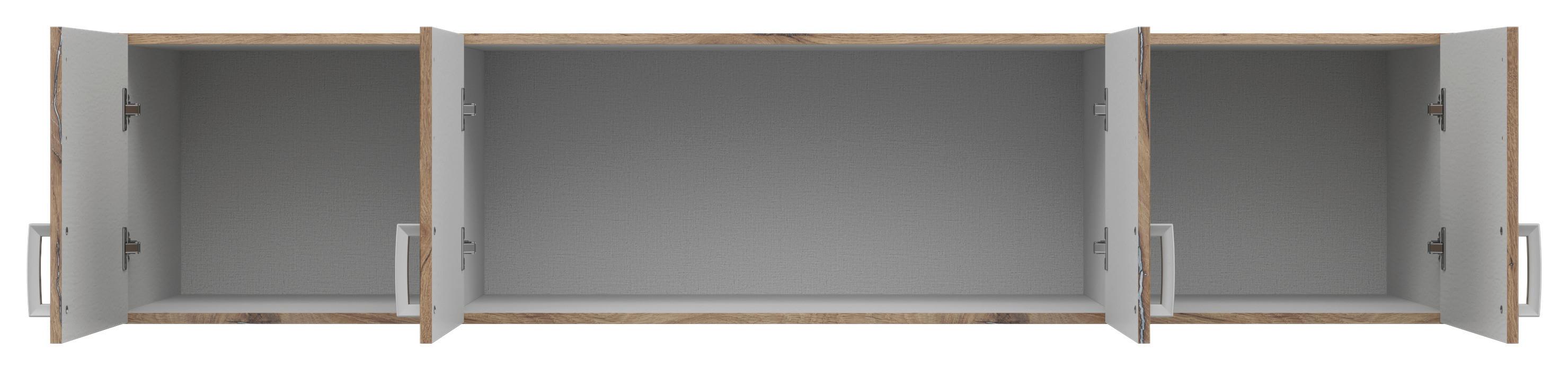 Nastavek Za Omaro Brando 4, Barva Hrasta, Š. 181 Cm - srebrne barve/barve hrasta, Konvencionalno, umetna masa/leseni material (181/39cm)