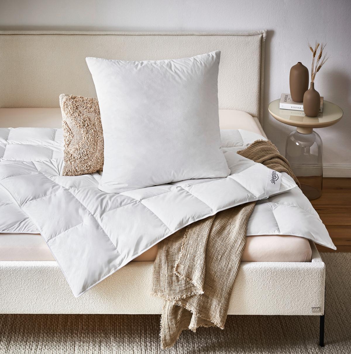 KOŁDRA CAŁOROCZNA DEVON - biały, Basics, materiały naturalne/tkanina (135/200cm) - Sleeptex