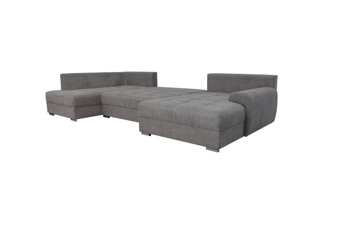 Kutna Garnitura Senso - siva/boje kroma, Moderno, tekstil/drvo (197/346/183cm) - Modern Living