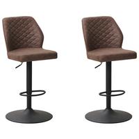 Barhocker-Set Grayson 2er-Set ca. 42x114 cm Taupe - Taupe/Schwarz, KONVENTIONELL, Textil/Metall (42/114/52cm) - MID.YOU