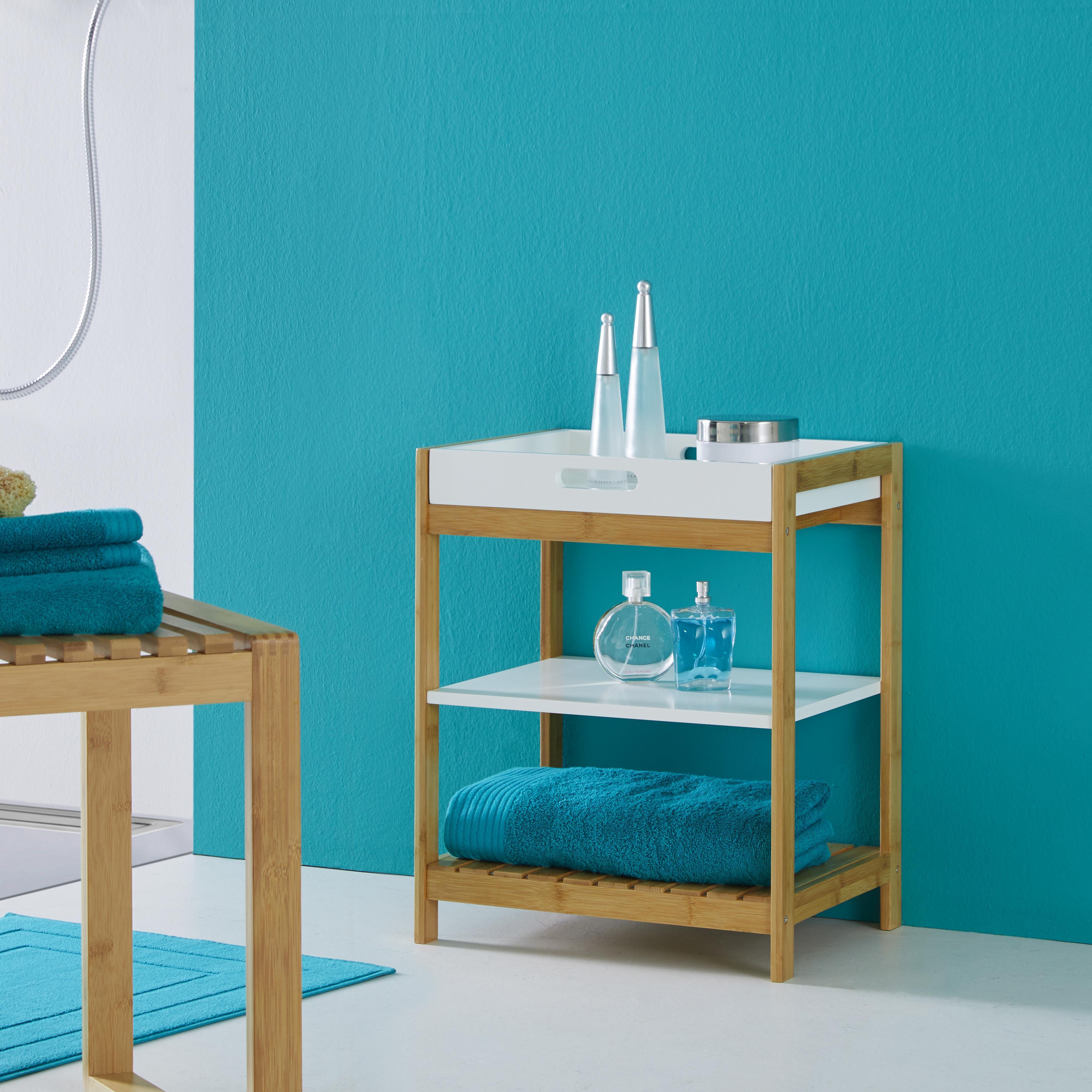 Regal in Weiß/Buchefarben 'Mirella' - Buchefarben/Weiß, MODERN, Holz (40/50/30cm) - Bessagi Home