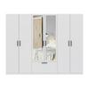 DREHTÜRENSCHRANK MILOS 6T1S2S - Schwarz/Weiß, MODERN, Glas/Holzwerkstoff (270/210/54cm) - Mömax