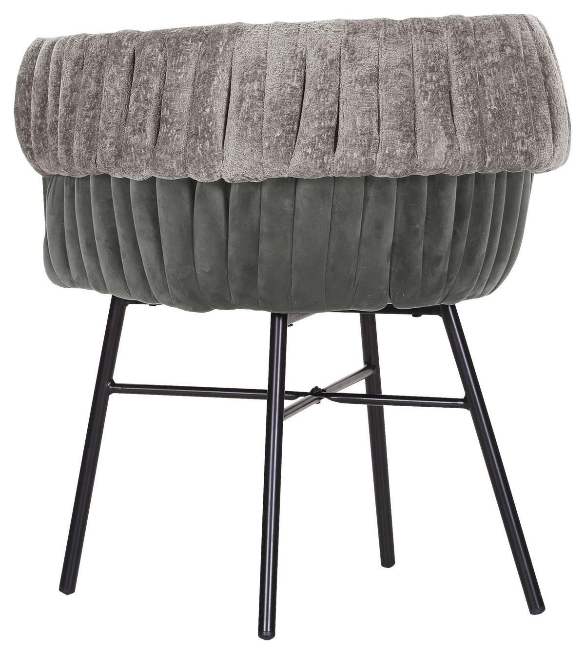 KRZESŁO Z PODŁOKIETNIKAMI TWISTY - ciemnoszary/czarny, Design, metal/tkanina (65/76/60cm) - Landscape