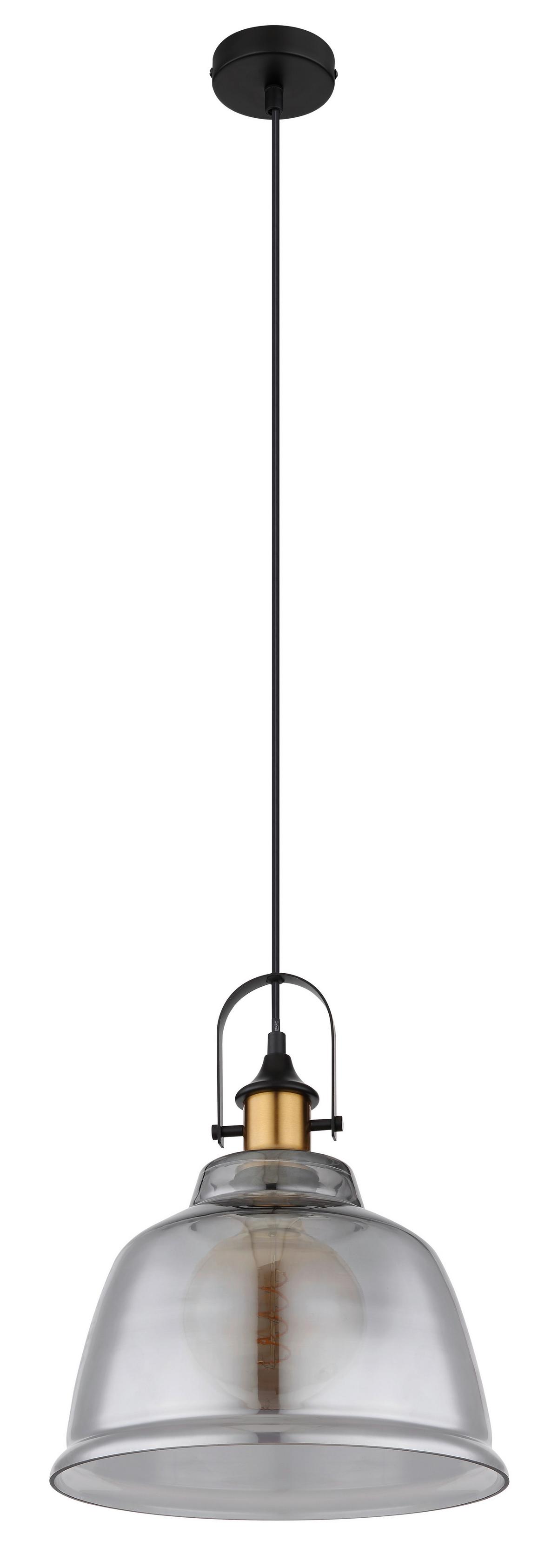 Svjetiljka Viseća 15558h1 - boje mjeda/crna, Design, staklo/metal (30/120cm) - Globo