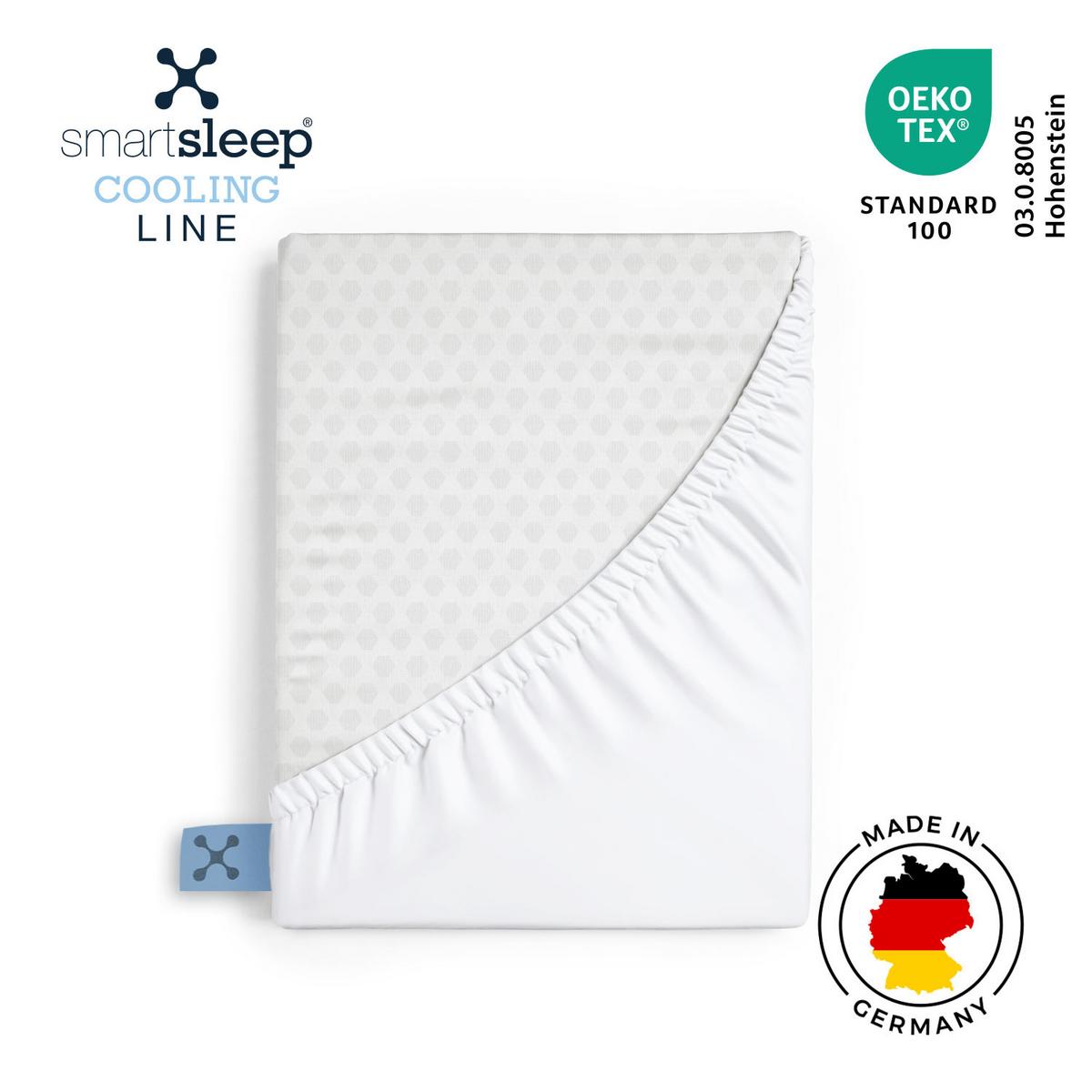 PRZEŚCIERADŁO Z GUMKĄ 1040010 - biały, Basics, tkanina (100/200cm) - Smartsleep