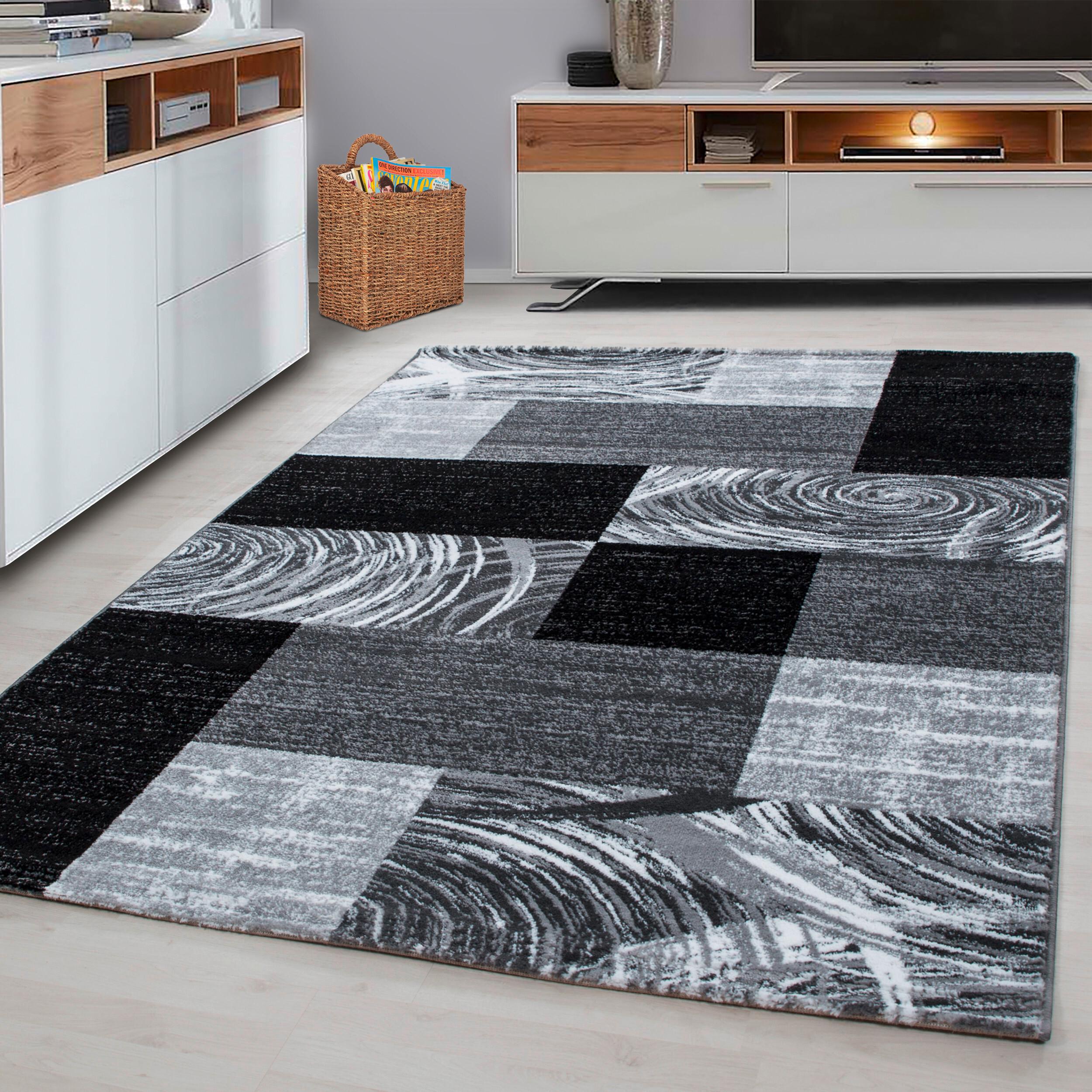 Ravno Tkana Preproga Parma, Črna, 140x200cm - črna, Design, tekstil (140/200cm) - Novel