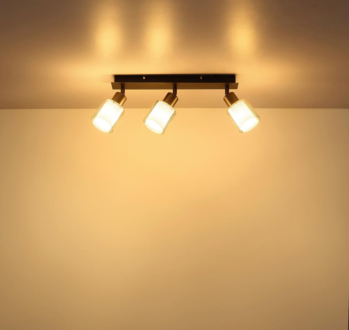 Proiector Villegas - alb/negru cromat, Basics, sticlă/metal (41/8/18,6cm) - Globo