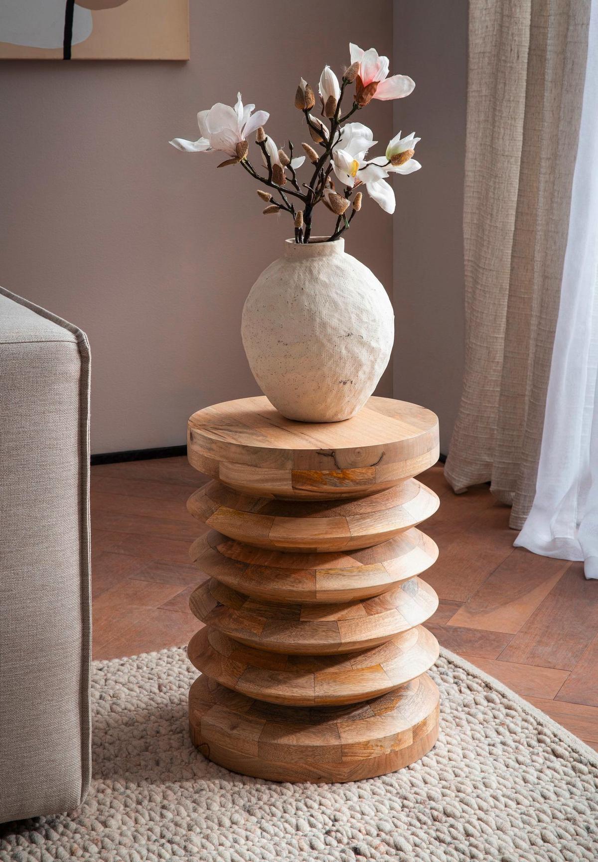 Mizica Mango, Pravi Les - rjava, Design, les (35/35/45cm) - Livetastic