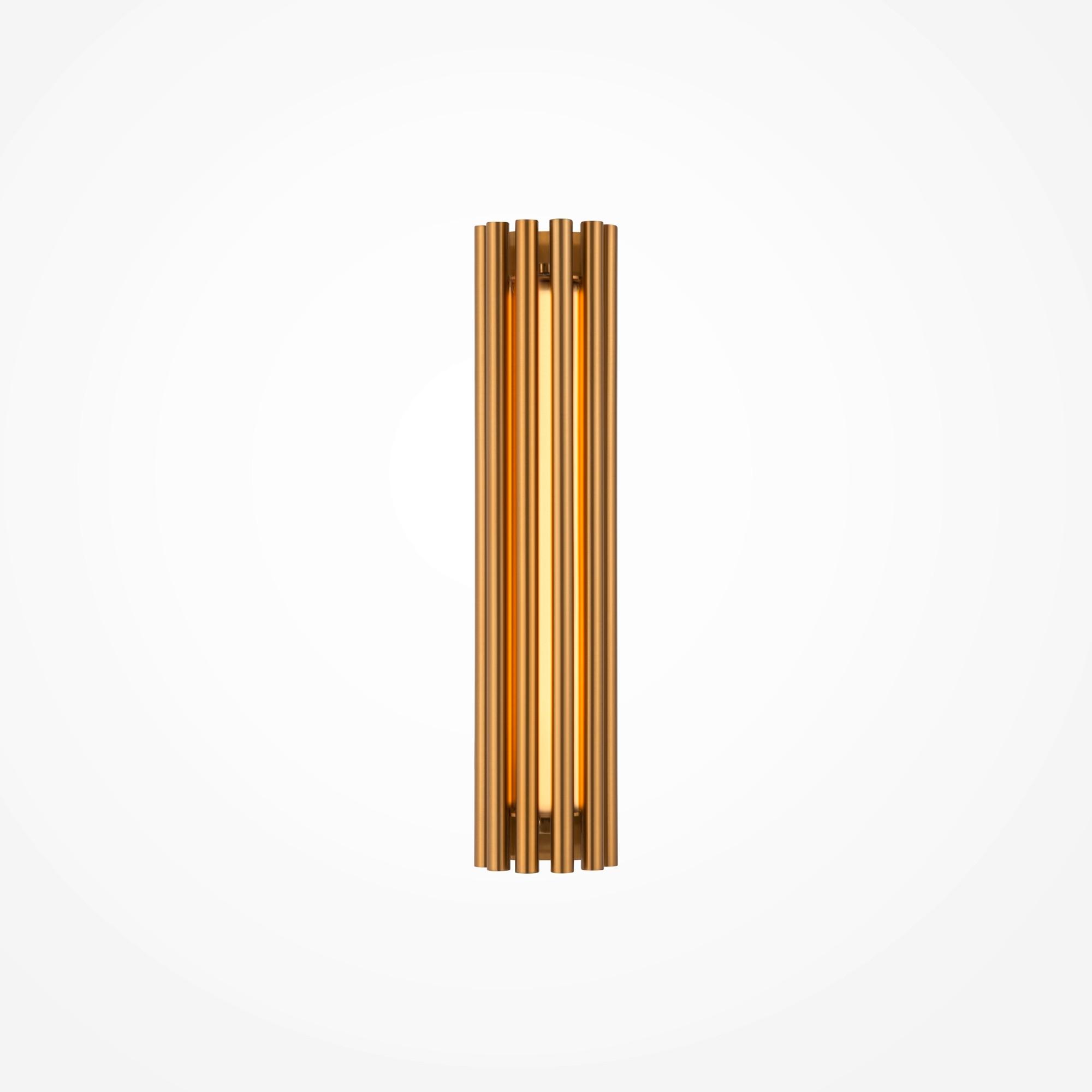 Wandleuchte Sonata Messingfarben max. 12 Watt - Messingfarben/Goldfarben, Trend, Kunststoff/Metall (8,1/36cm) - MAYTONI