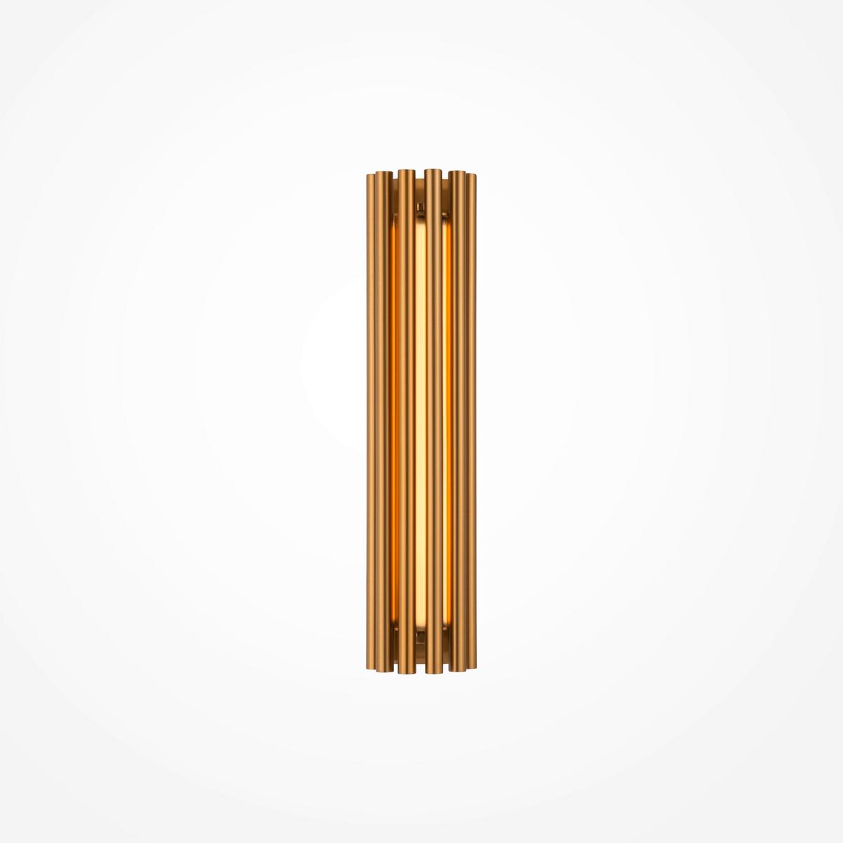 Wandleuchte Sonata Messingfarben max. 12 Watt - Messingfarben/Goldfarben, Trend, Kunststoff/Metall (8,1/36cm) - MAYTONI