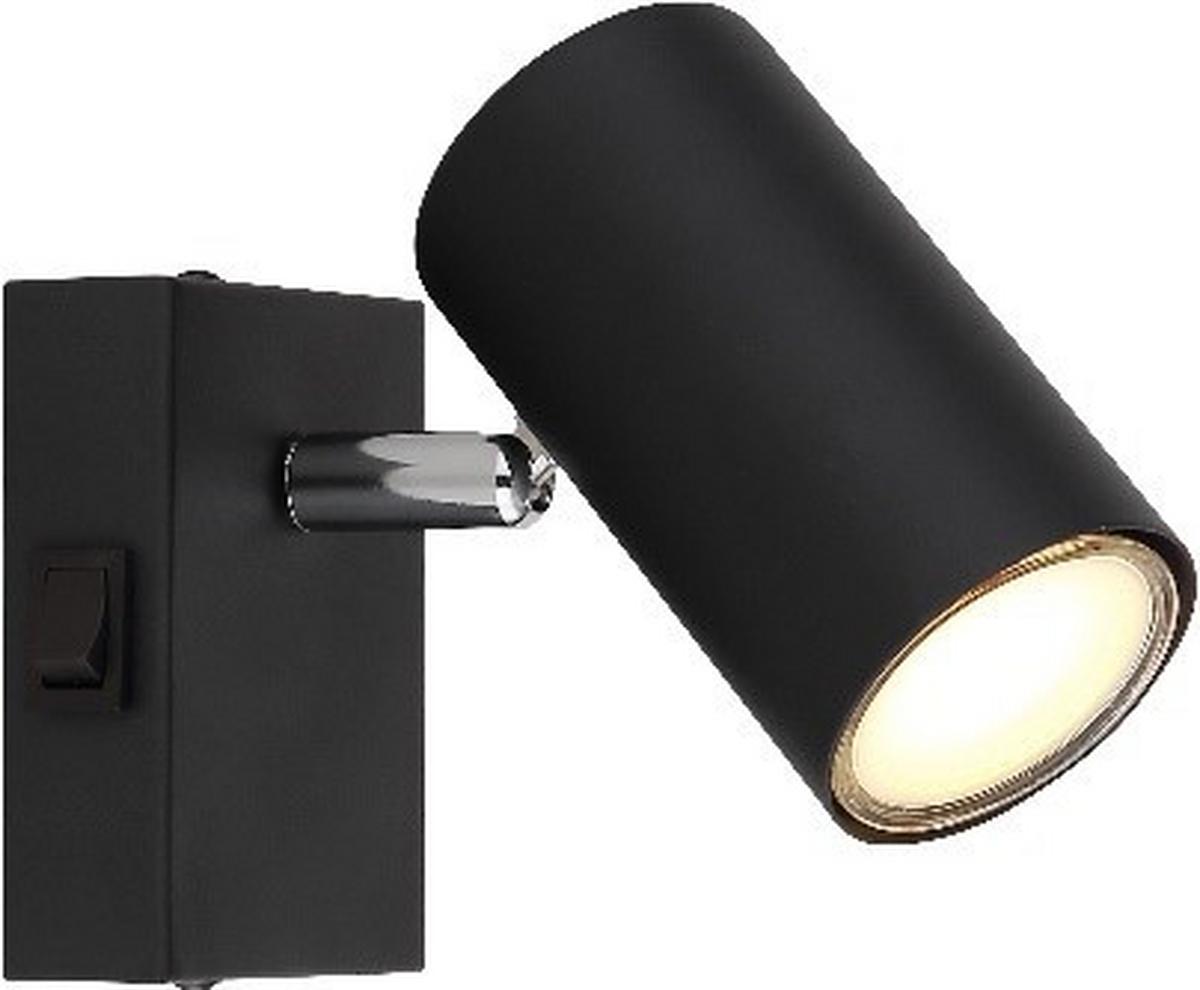 Spotlámpa Witmo - krómszínű/fekete, Modern, fém (7/10cm) - Best Price