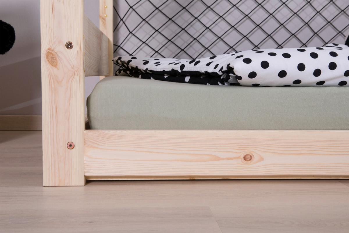 Ausziehbett Fußball Holz ca. 90x200 cm - Naturfarben, MODERN, Holz/Textil (90/200cm) - MID.YOU