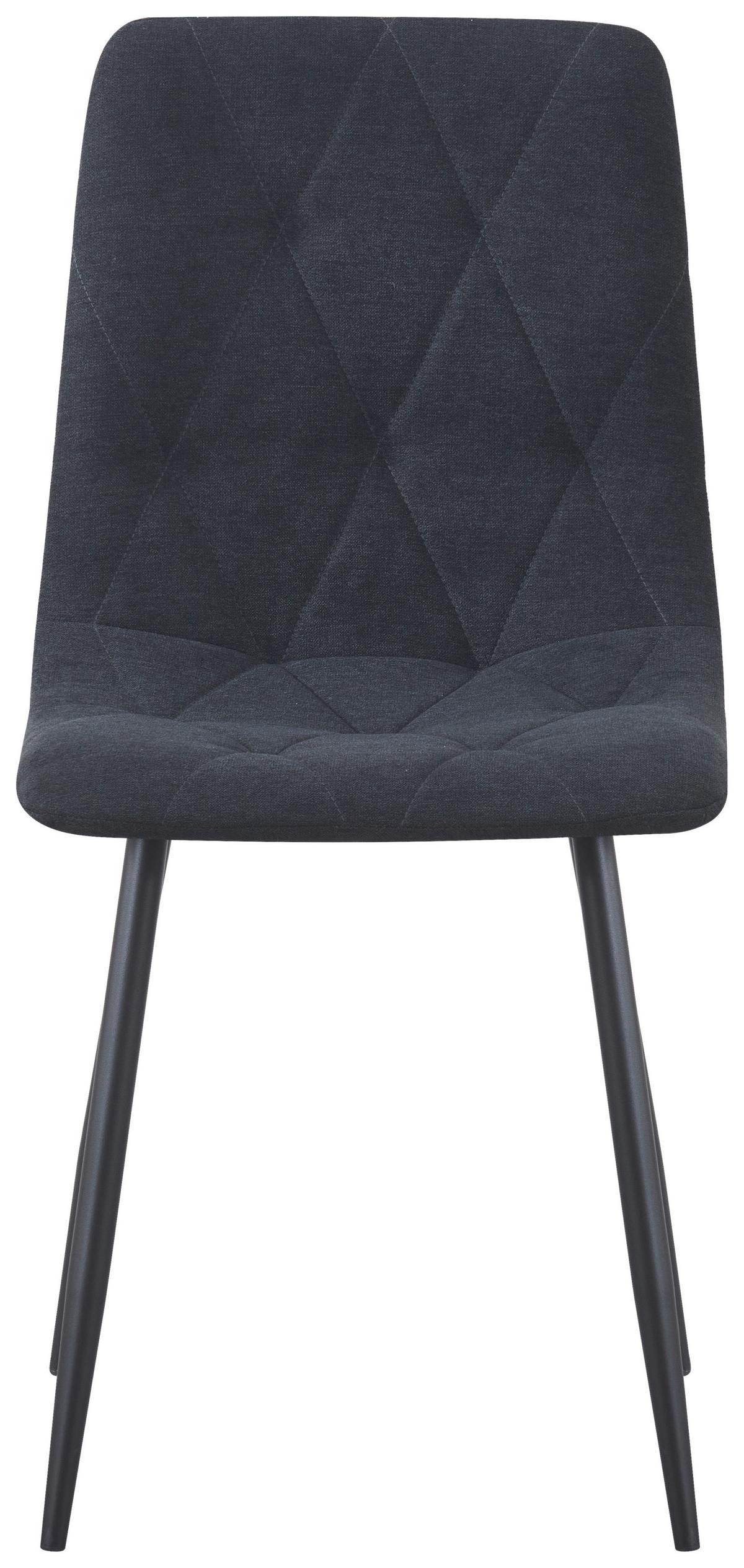 Étkezőgarnitúra Andi - fekete/szürke, Design, textil/fa (120/79/73cm) - Based