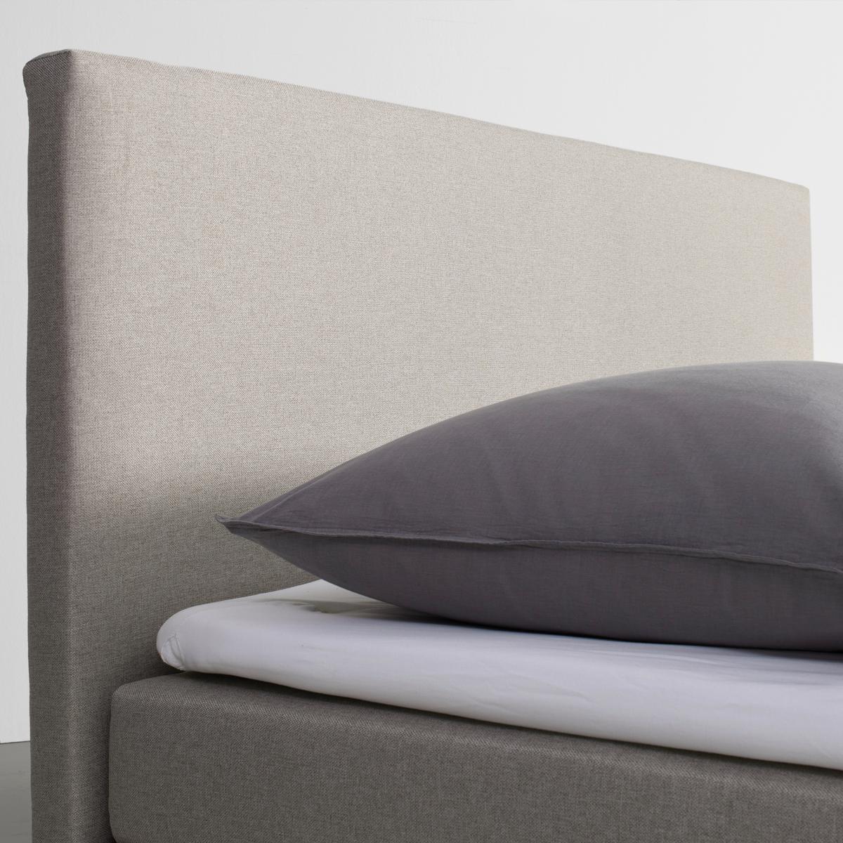 Boxbett Melina ca. 180x200cm Beige mit Topper - Beige/Schwarz, MODERN, Holz/Kunststoff (180/200cm) - Bessagi Home