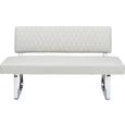 Sitzbank in Hellgrau - Chromfarben/Hellgrau, Design, Textil/Metall (161/90/62cm) - Modern Living Sitzbank in Hellgrau - Chromfarben/Hellgrau, Design, Textil/Metall (161/90/62cm) - Modern Living