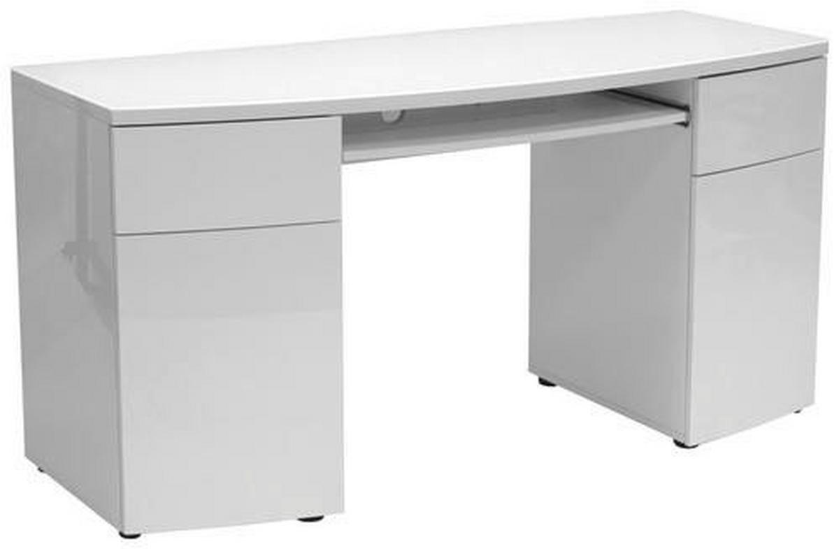 Schreibtisch in Weiss - Weiss, Modern, Glas/Holzwerkstoff (150/76/60cm) - Mömax