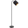 Podna Svjetiljka Goldi - zlatne boje/crna, Moderno, tekstil/metal (22/20/173cm) - Mömax