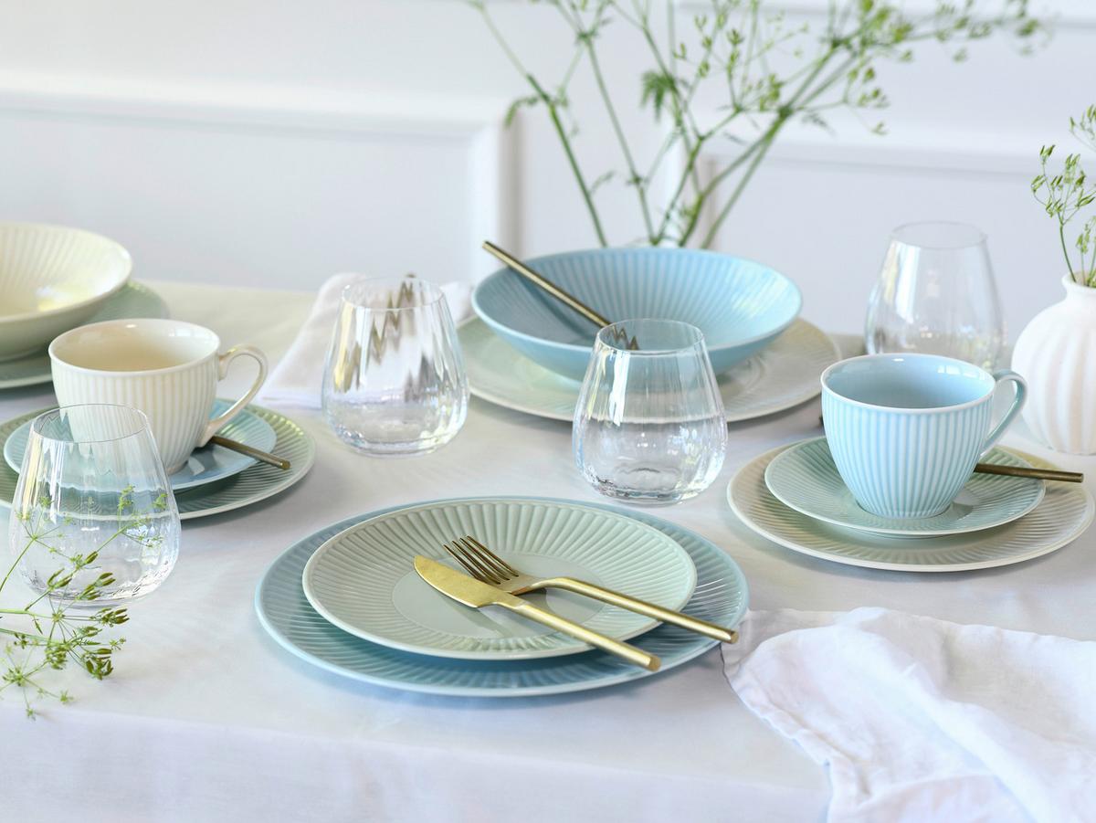 Kombinirani Servis Valencia, 30-Delni - pastelno modra/krem barve, Basics, keramika - Creatable