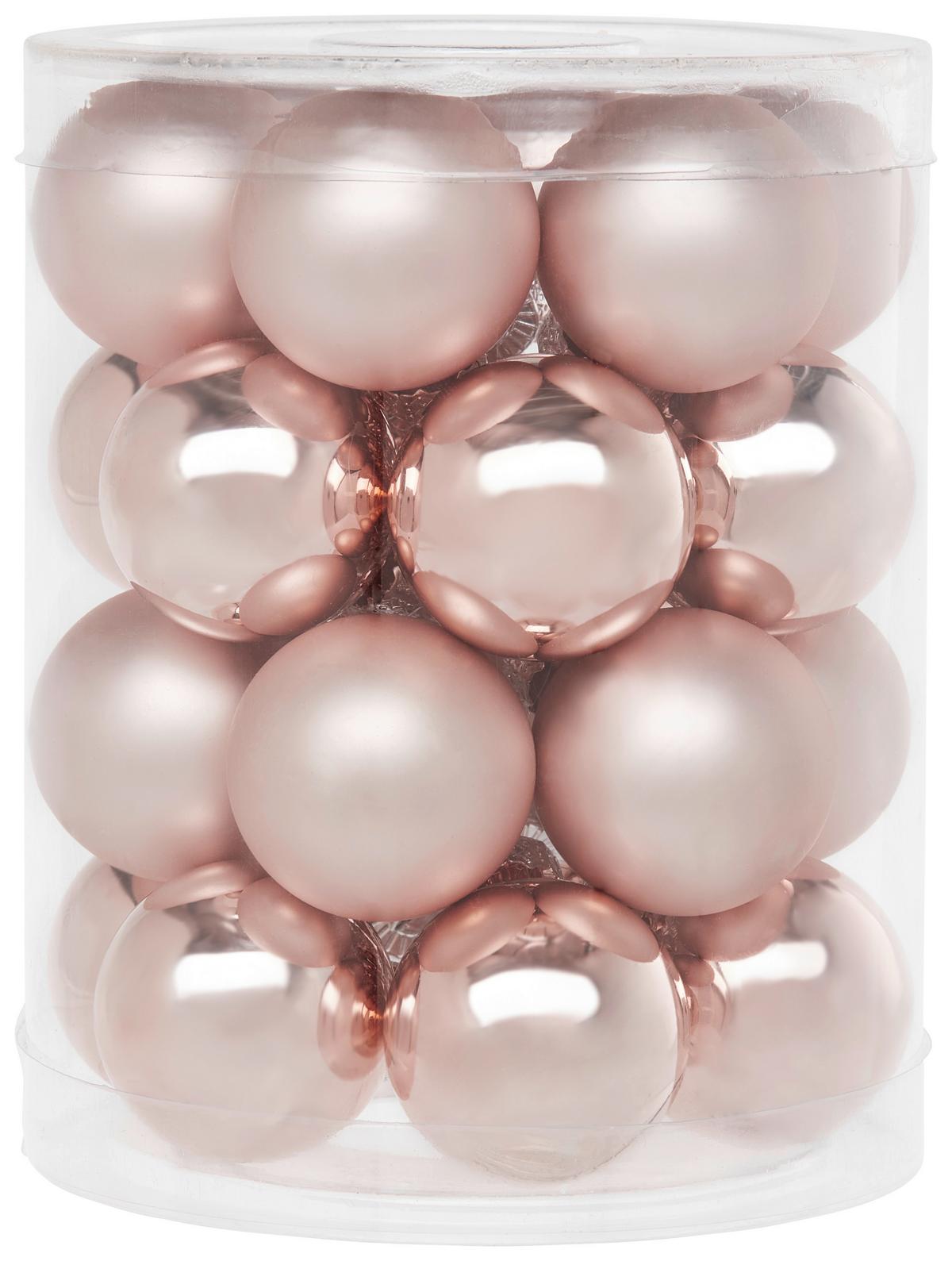 Karácsonyfagömbszett Anna - olívazöld/fekete, Basics, Üveg (3cm) - Modern Living