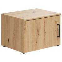 Aufsatzschrank Multistauraum Eiche Artisan - Schwarz/Eiche Artisan, MODERN, Holzwerkstoff/Kunststoff (50/35/40cm) - Mömax
