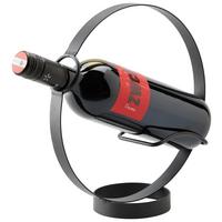 Stojalo Za Vino Kiki - črna, Moderno, kovina (24.7/25.6/9.3cm)