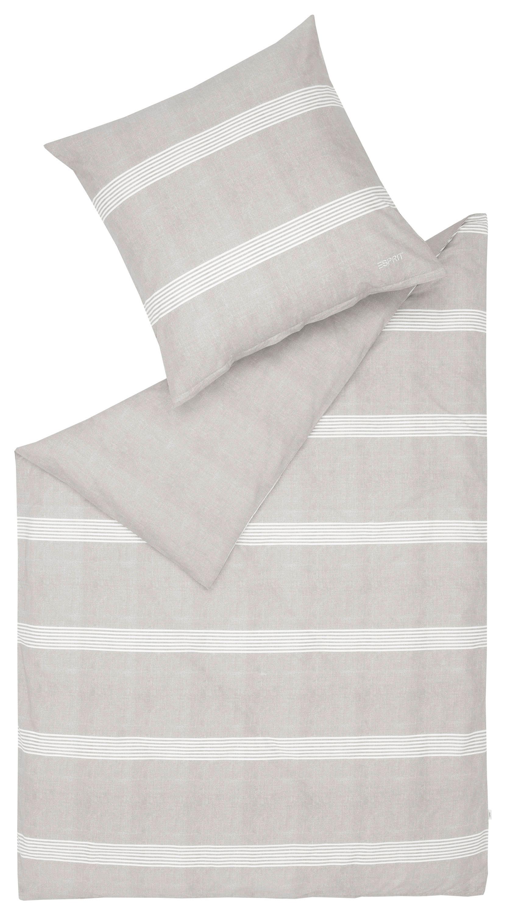 POŚCIEL DWUSTRONNA E-CADY ESPRIT - beżowy/kolor naturalny, Basics, tkanina (135/200cm) - Esprit