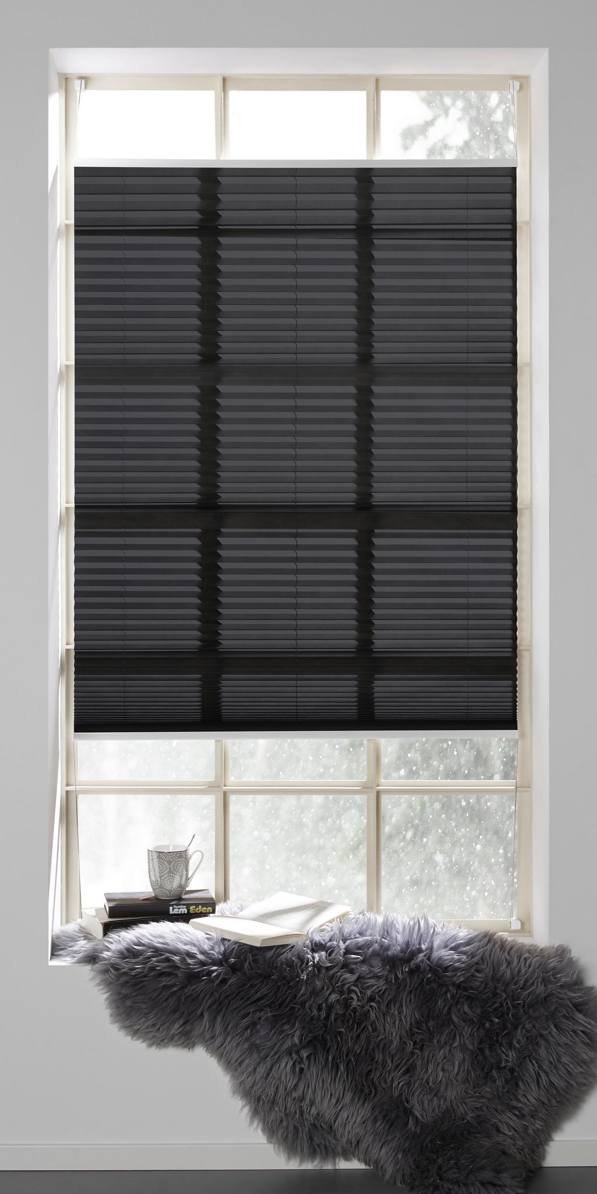 Plissee Light in Grau ca. 90x210cm - Grau, Textil (90/210cm) - Premium Living