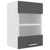 Kuhinjska Zgornja Omarica Esilo, Siva, Bela - bela/barve aluminija, Konvencionalno, kovina/steklo (40/60/31cm) - MID.YOU