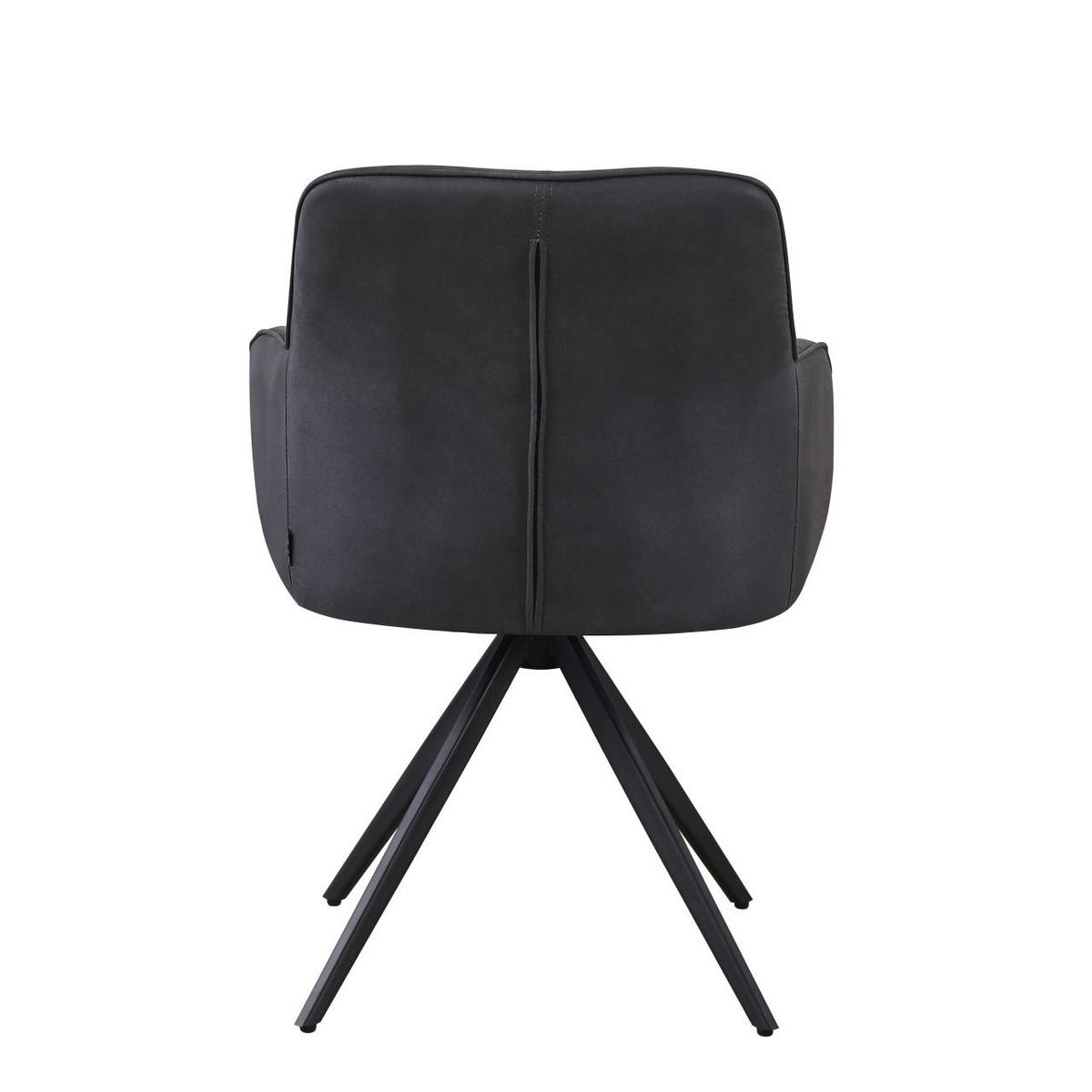KRZESŁO Z PODŁOKIETNIKAMI ZWEI - czarny, Modern, metal/drewno (62/83/62cm) - Livetastic