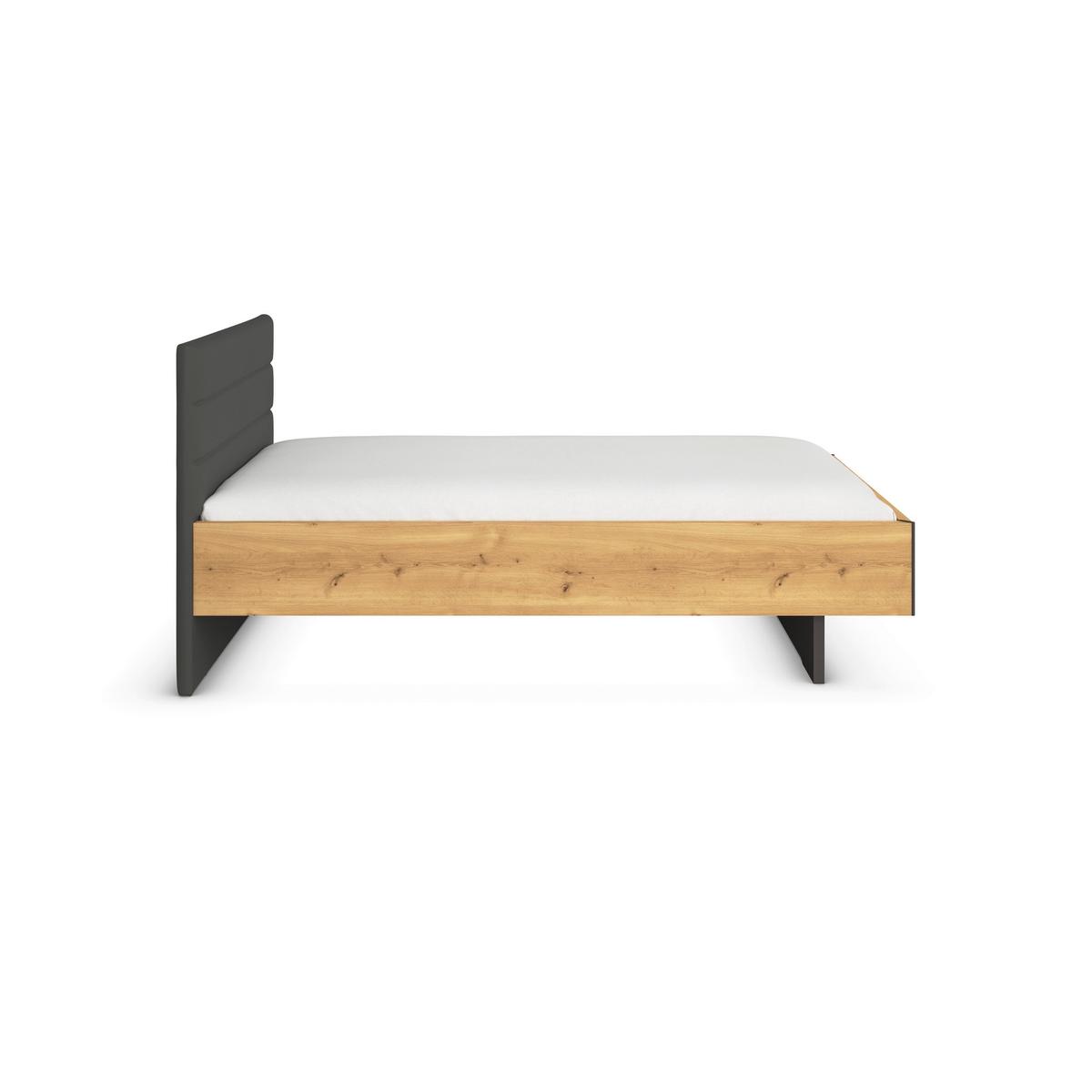 Mladinska Soba Endora, Barva Hrasta, Barva Grafita, 3-Delna - barve hrasta/barve grafita, Konvencionalno, tekstil/leseni material (120/200cm) - Xora