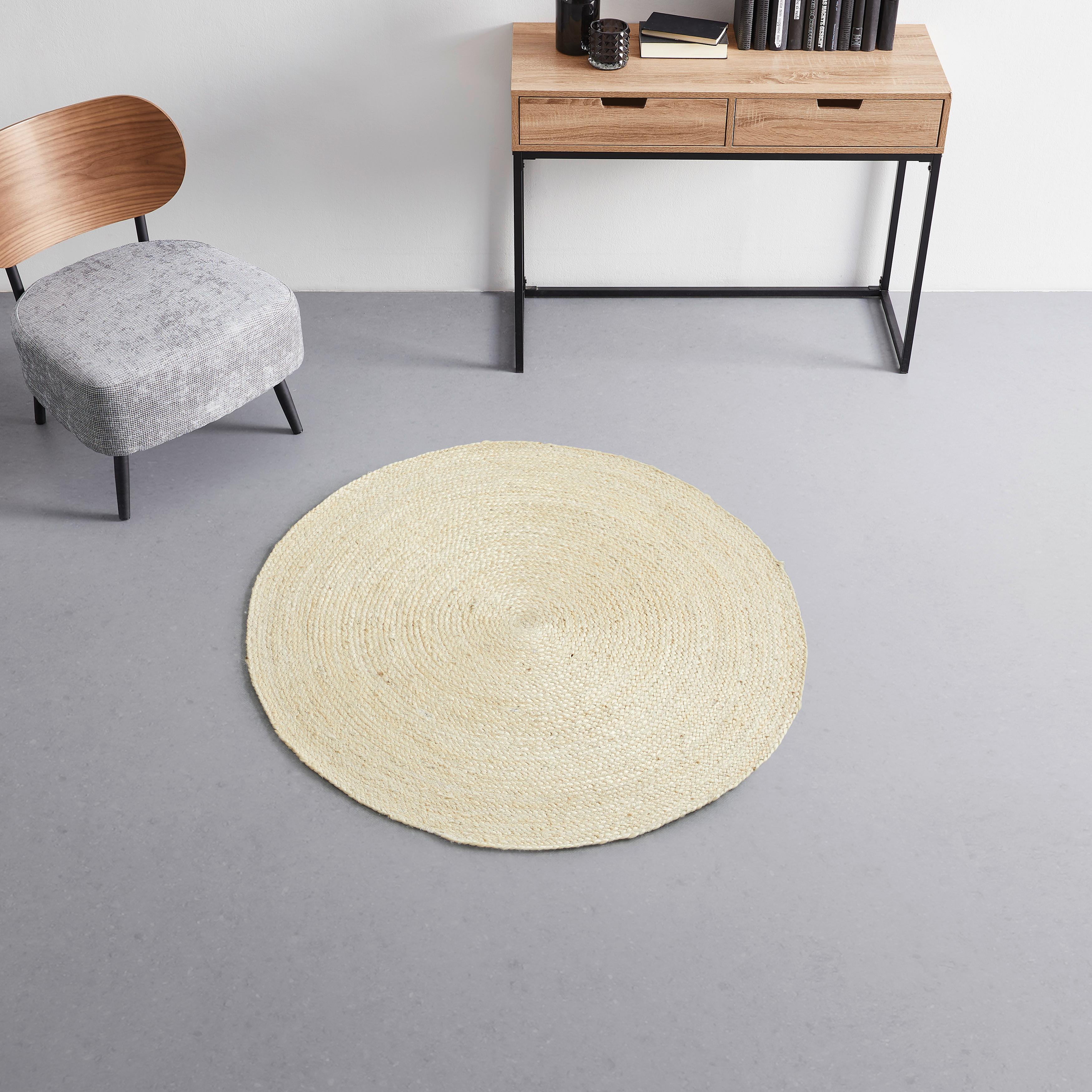 Ravno Tkana Preproga Mandi - naravne barve, Moderno, tekstil (110cm) - Modern Living