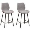 BARHOCKER-SET BARRON - Schwarz/Grau, Design, Textil/Metall (47/99/55cm) - MID.YOU