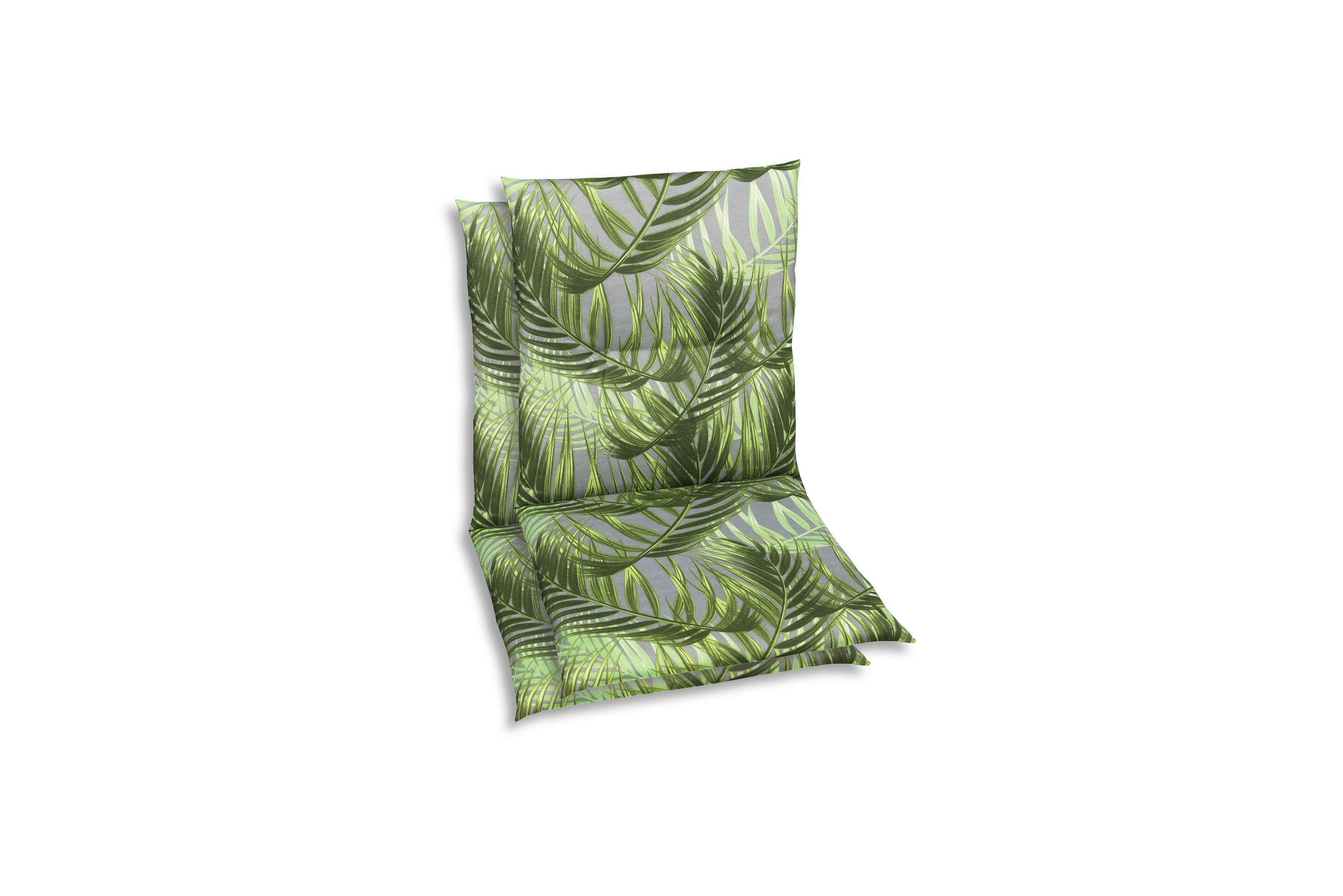 Sesselauflagenset Grün, 2-teilig - Grau/Grün, KONVENTIONELL, Textil (48/5/98cm)