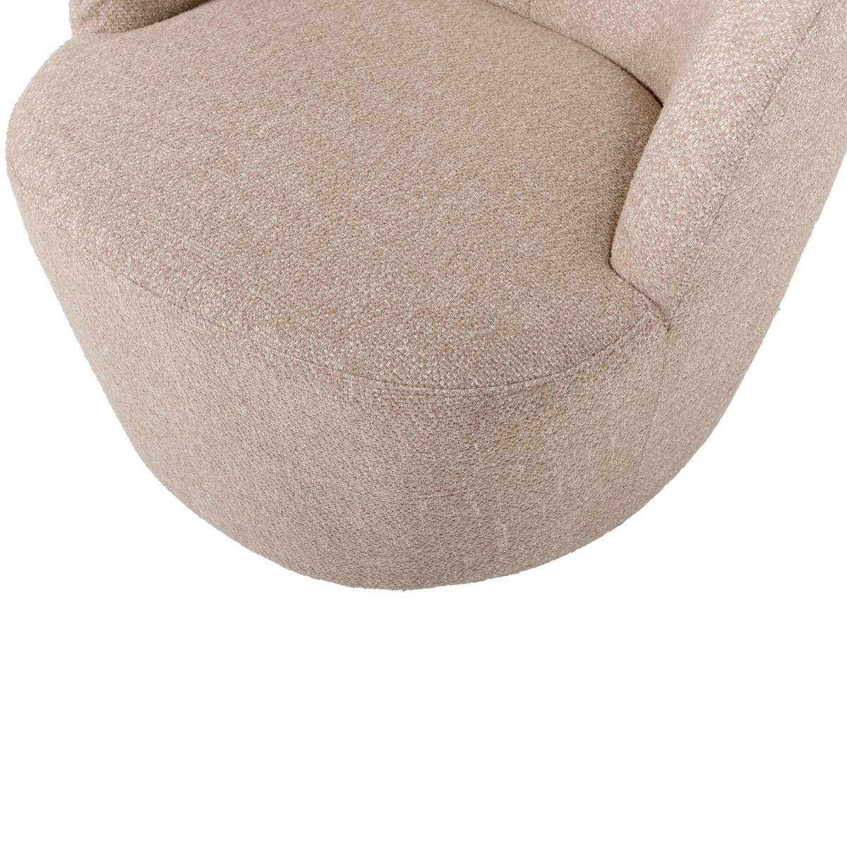 Cocktailsessel Serra Naturfarben - Schwarz/Naturfarben, Design, Kunststoff/Textil (70/68/77cm) - Livetastic