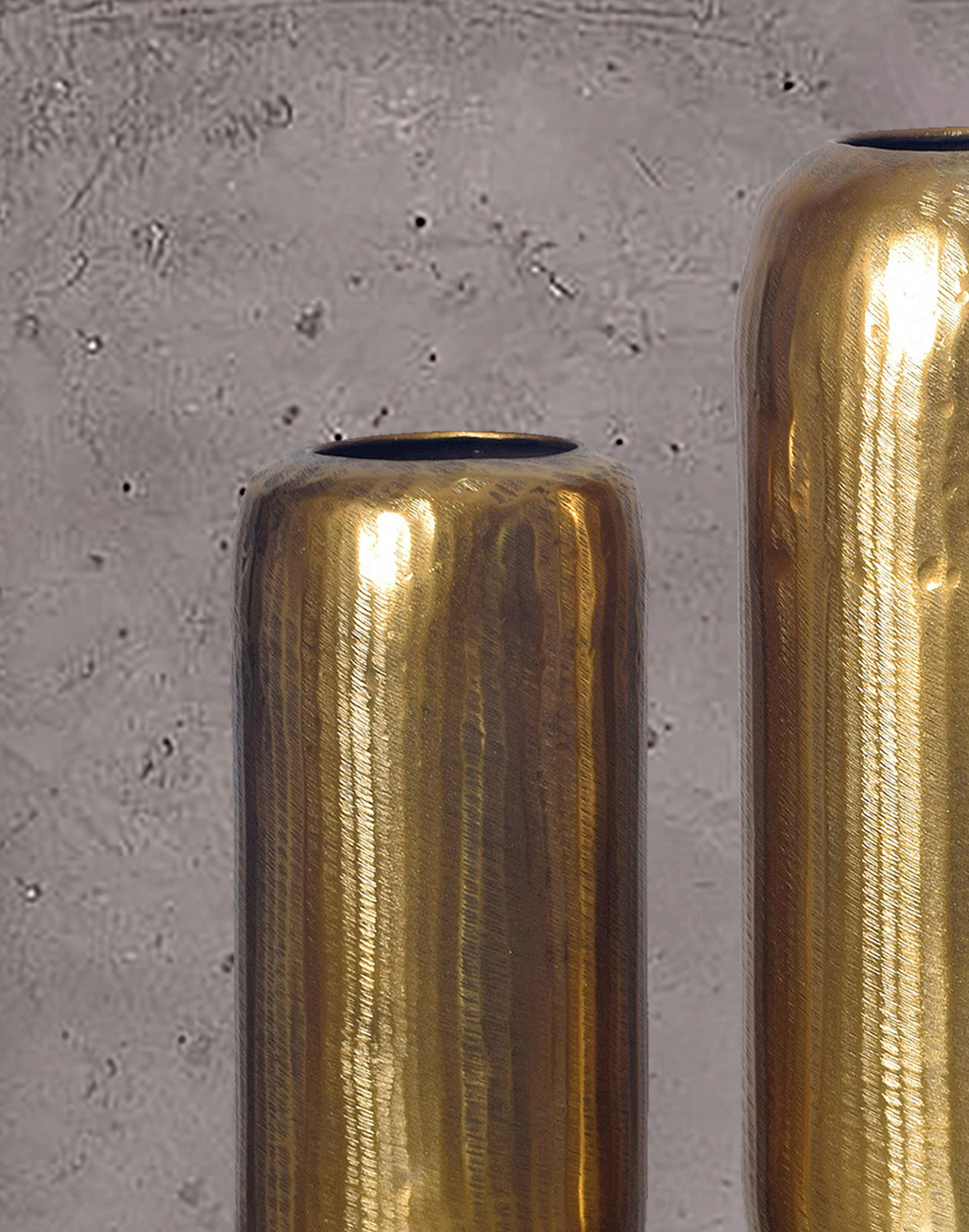 Set Dekorativnih Vaz Goldie, 2 Kos - zlate barve, Design, kovina (16/40,5/16cm) - Livetastic