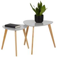 Beistelltisch Hellgrau/Naturfarben - Hellgrau/Naturfarben, Modern, Holz/Holzwerkstoff (40-48/40-45/40-48cm) - Mömax