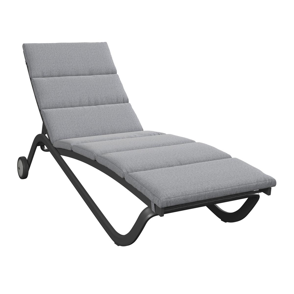 Vrtni Ležalnik Otti, Aluminij - siva/antracit, Basics, kovina/tekstil (211/44/75cm) - Mömax