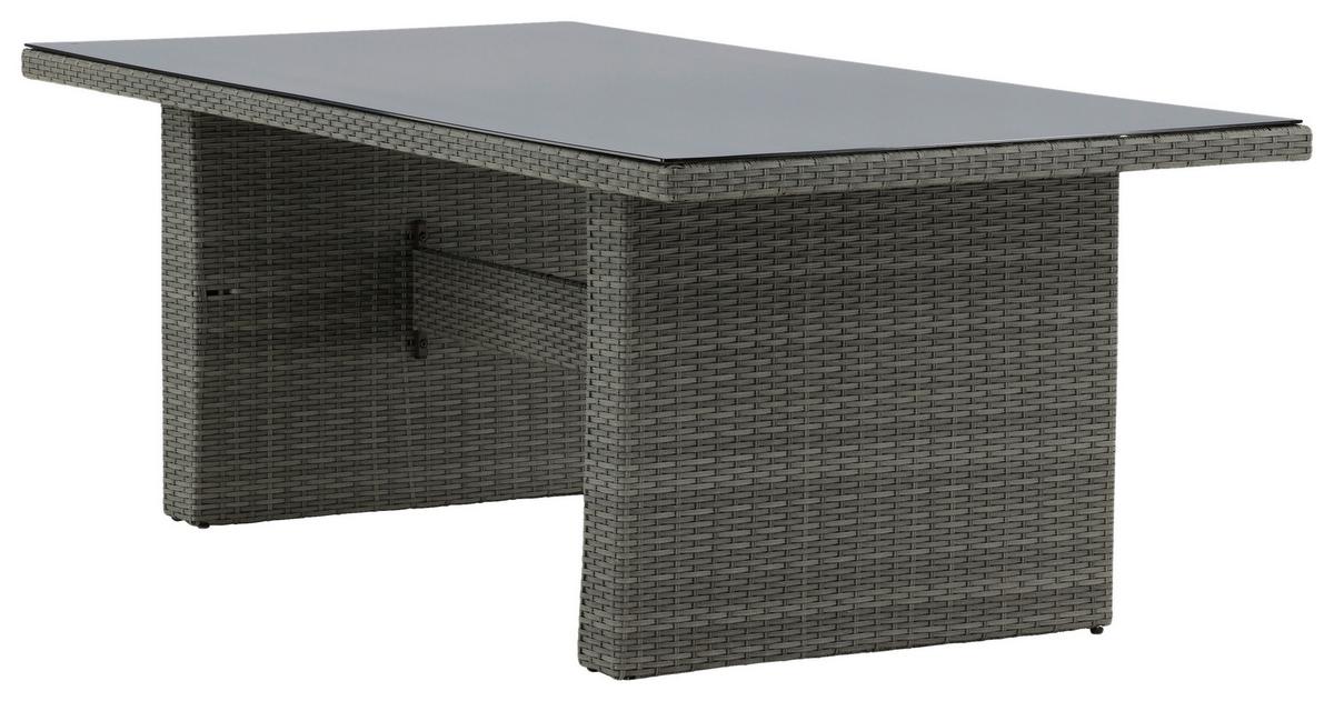Gartentisch Padova ca. 200x100x74 cm Grau - Grau, KONVENTIONELL, Kunststoff (200/100/74cm) - Gardenson