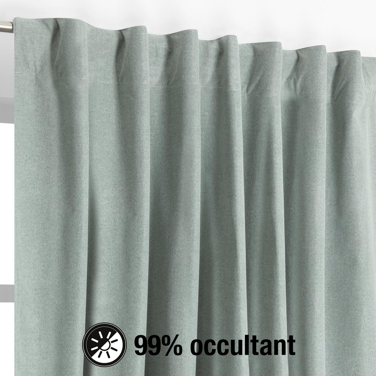 ZASŁONA GOTOWA 0171804 WARREN OCCULTANT KAKI - khaki, Basics, tkanina (140/240cm)