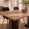 ESSTISCH LIVA - Eschefarben/Schwarz, MODERN, Holz/Holzwerkstoff (180/90/76cm) - Bessagi Home