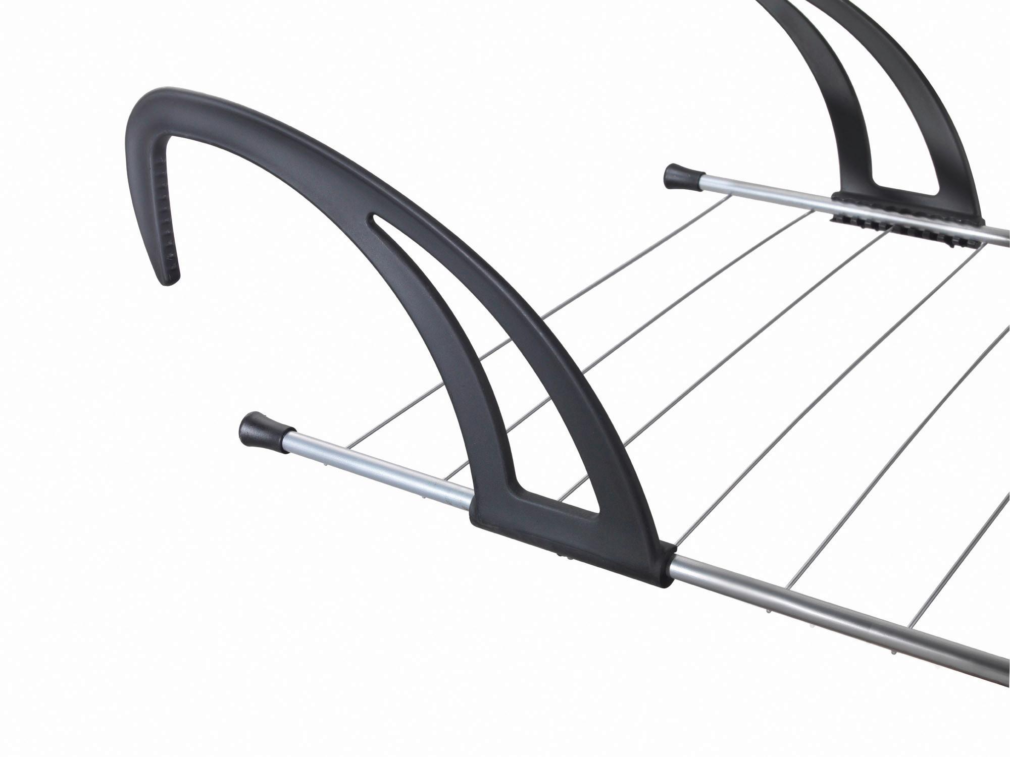 SUSZARKA NA PRANIE 406008002 - kolor srebrny, Basics, tworzywo sztuczne/metal (51/38/84cm) - Metaltex