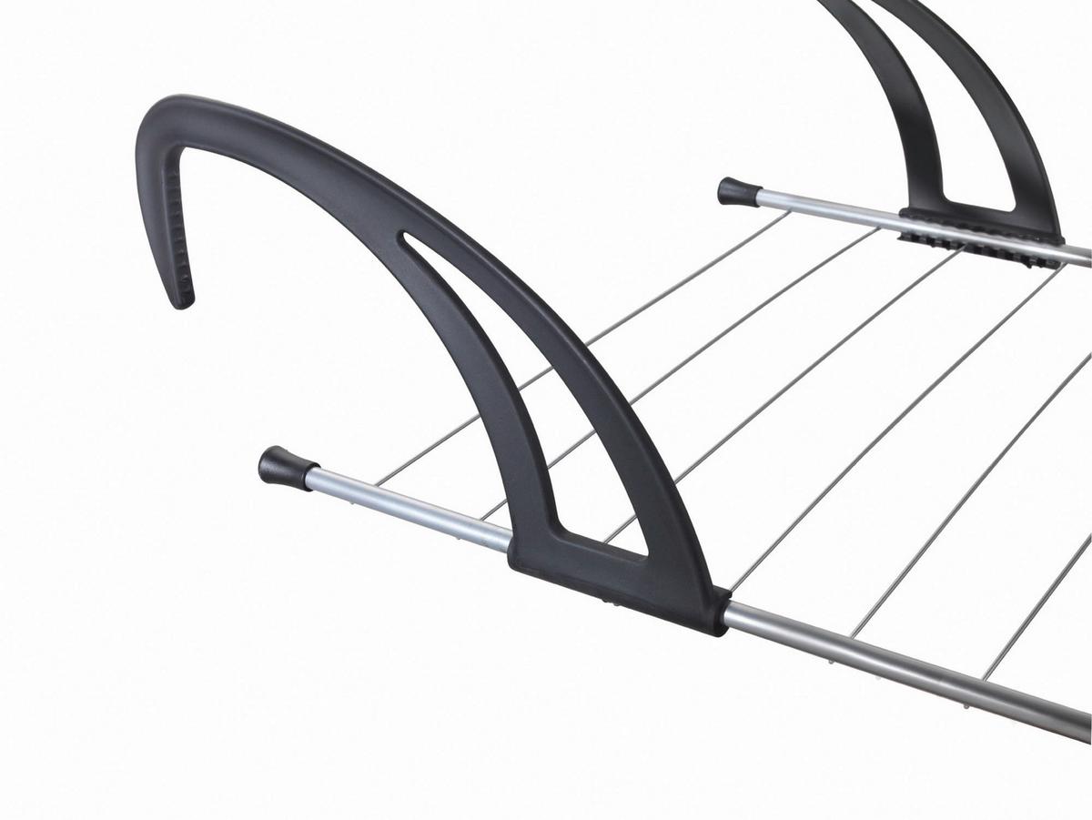 SUSZARKA NA PRANIE 406008002 - kolor srebrny, Basics, tworzywo sztuczne/metal (51/38/84cm) - Metaltex