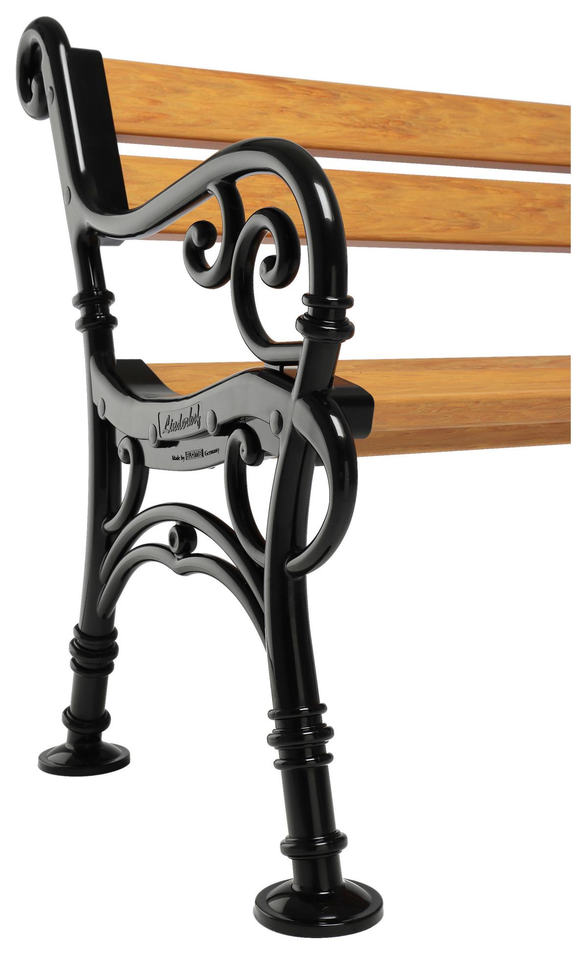 Gartenbank Naturfarben/Schwarz - Schwarz/Naturfarben, KONVENTIONELL, Kunststoff/Metall (115/85/60cm) - Gardenson