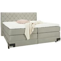 Postelja Boxpring Palio, Svetlo Siva, 180x200 - črna/svetlo siva, Konvencionalno, kovina/tekstil (180/200cm) - Premium Living