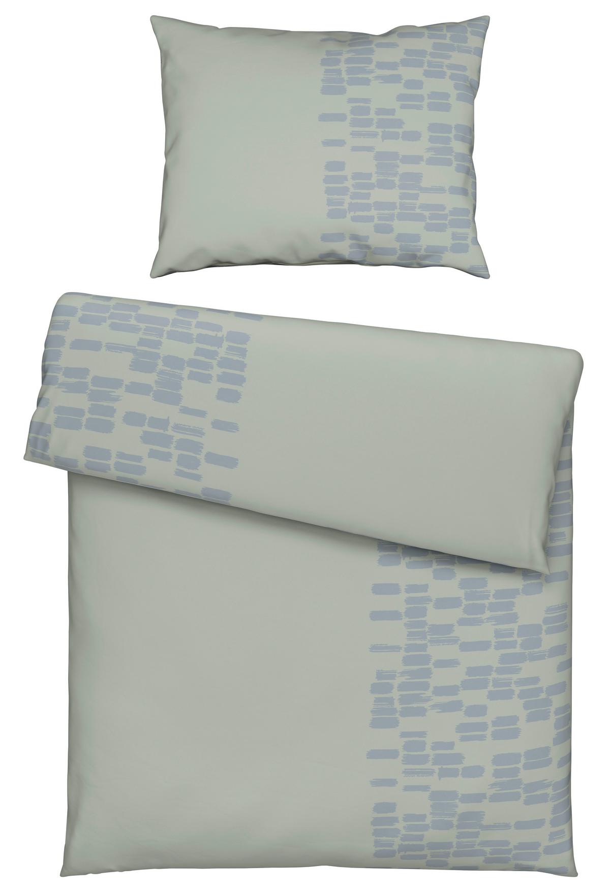 Posteljina Brush Strokes 140x200/60x80 Cm - siva, tekstil (140/200cm) - Modern Living